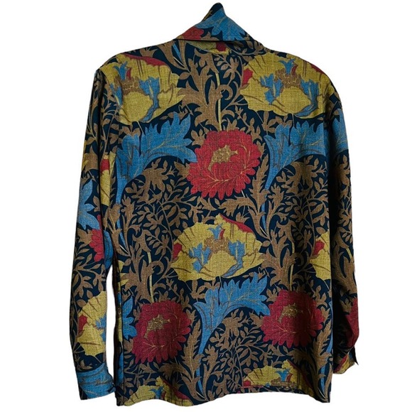 Vintage 80s Mondi Escada Floral Art Blouse Buttons Down Shirt Size 36 Small - Picture 4 of 15